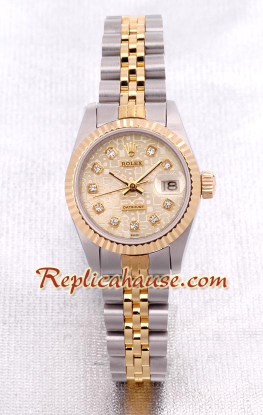 Rolex Réplica Datejust - Two-tone- Dama -