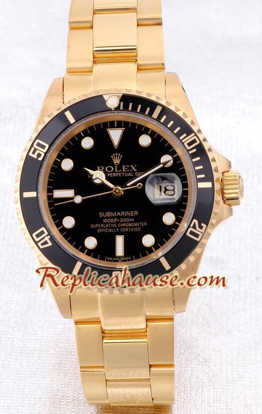 Rolex Réplica Submariner Gold Reloj Suizo