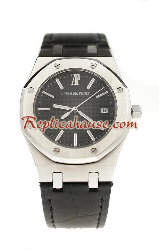 Audemars Piguet Royal Oak Automático Reloj Suizo con correa de cuero 