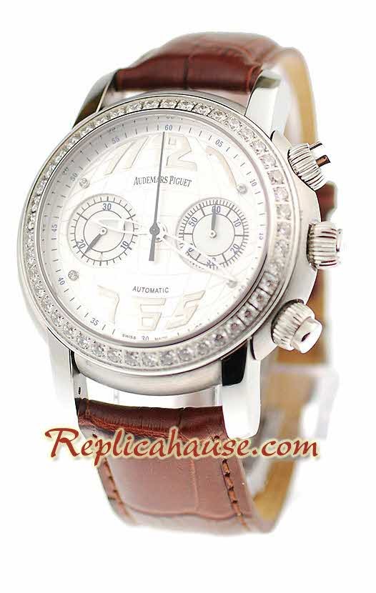 Audemars Piguet Jules Verne Reloj Suizo con correa de cuero