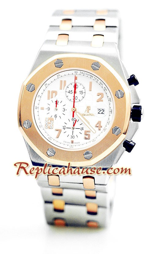 Audemars Piguet Offshore Suizo Quartz Reloj in chapado en Oro 18K