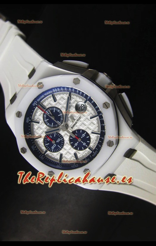 Audemars Piguet Royal Oak Offshore Reloj Réplica Última 1:1 de Cerámica Blanca - Movimiento 3126