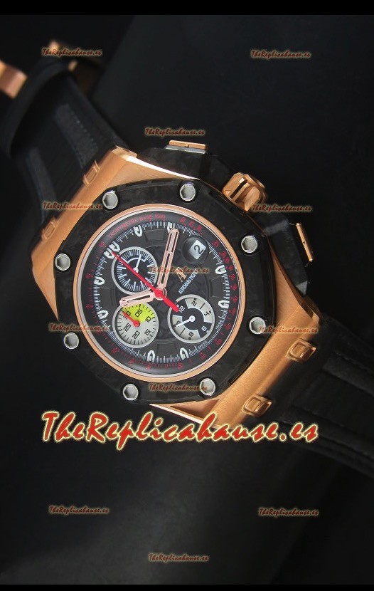 Audemars Piguet Royal Oak Offshore Grand Prix Reloj Suizo Última Réplica 1:1 Oro Rosaro Movimiento 3126