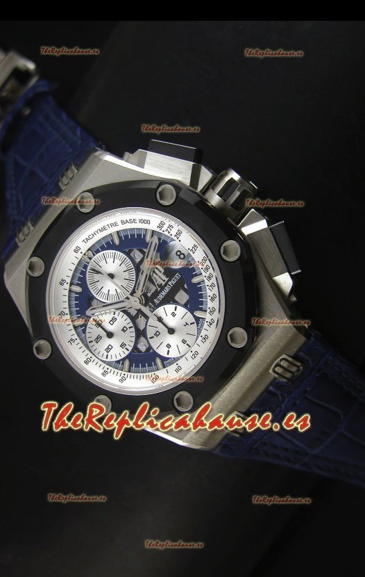Audemars Piguet Royal Oak Offshore Rubens Barrichello en Titanio Réplica Espejo 1:1 Color Azul