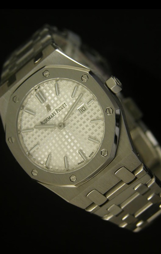 Audemars Piguet Royal Oak Ladies, Dial Blanco 33MM - Edición Réplica en escala 1:1