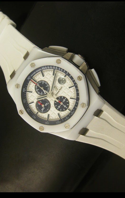 Audemars Piguet Royal Oak Offshore Ceramica Blanca Ultima Edición Escala 1:1