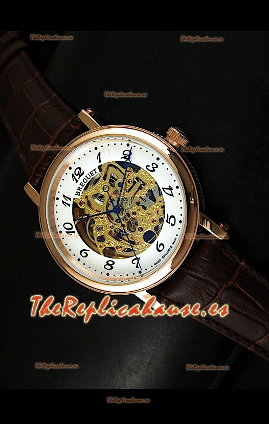 Breguet Classique Japanese Automatic con esfera de esqueletos dorados 