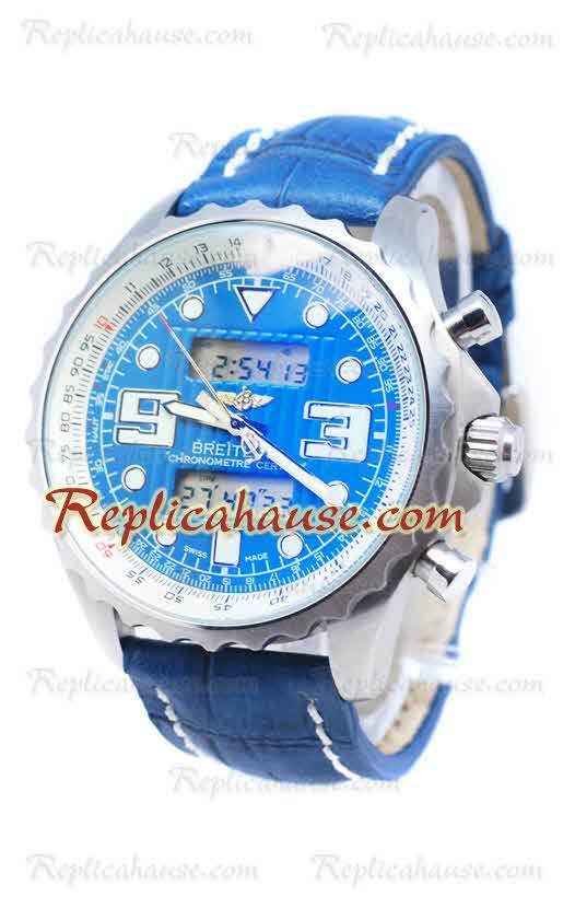Breitling Airwolf Raven Reloj Japonés in Dial Azul