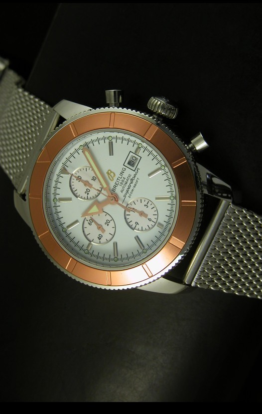Breitling Super Ocean Cronografo con Bisel de Oro Reloj Suizo