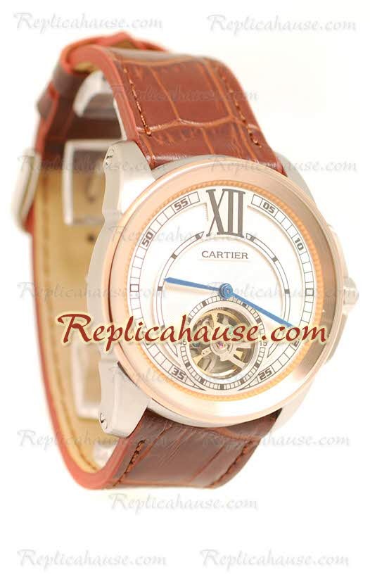 Calibre de Cartier Flying Tourbillon Reloj Réplica