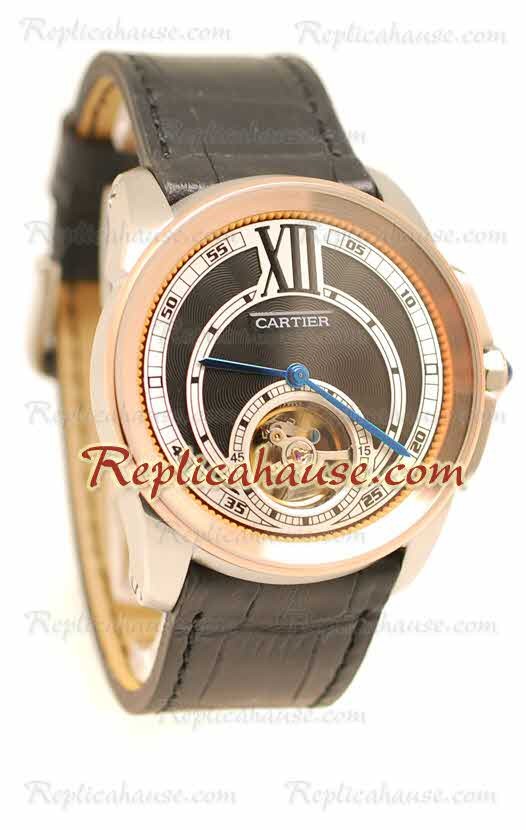 Calibre de Cartier Flying Tourbillon Reloj Réplica