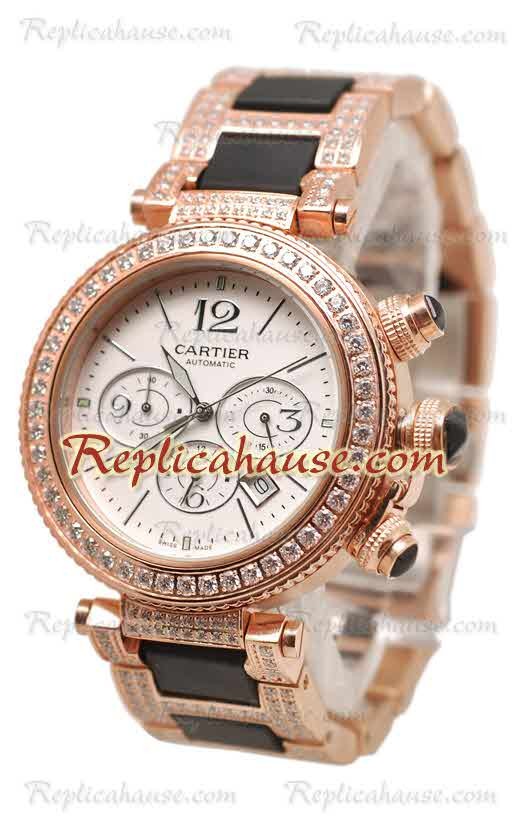 Cartier Pasha Seatimer Diamonds Reloj Réplica Suizo