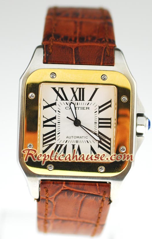 Cartier Santos 100 Reloj Suizo de imitación