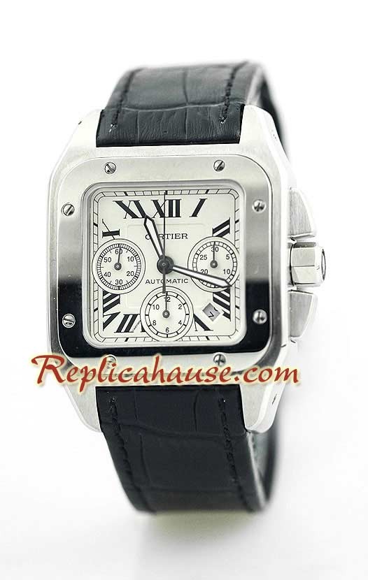 Cartier Santos 100 Cronógrafo Reloj Suizo