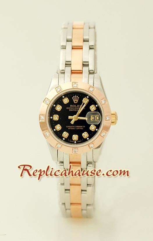 Rolex Réplica Datejust - Dos Tonos - Dama -