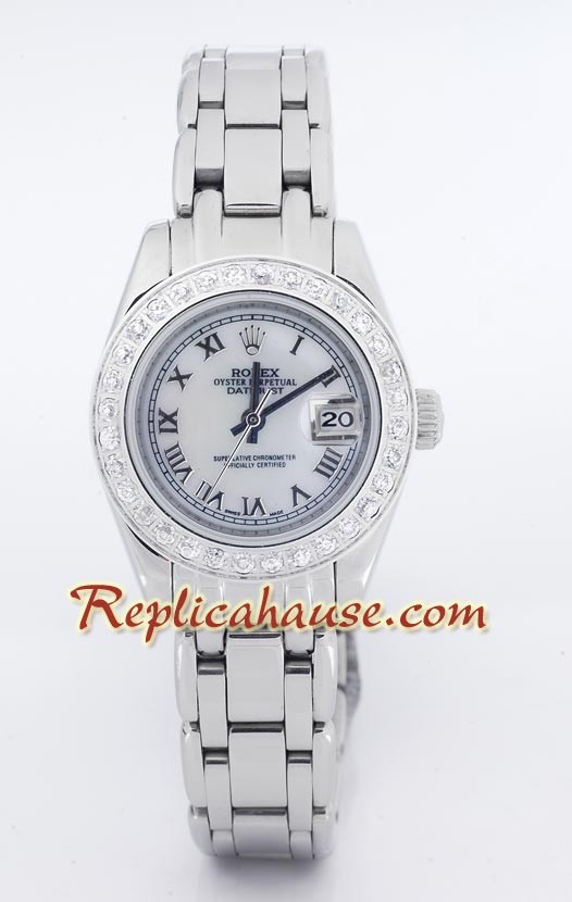 Rolex Réplica Datejust - Silver - Dama -