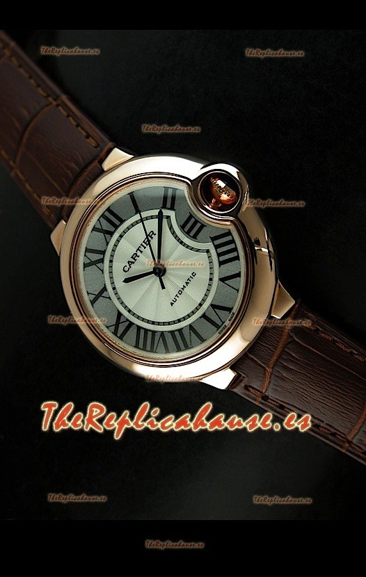 Balon De Cartier Roadster Réplica Suiza en Oro Rosado – 1:1 Réplica Espejo 