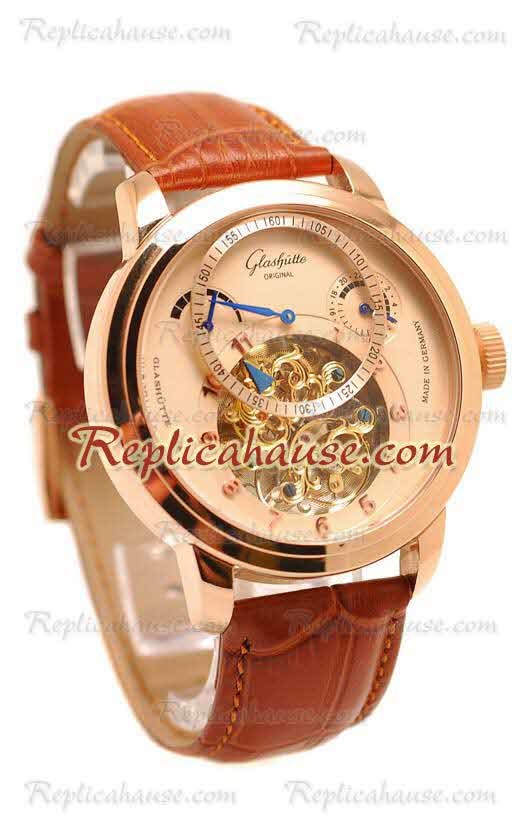 Glashutte Panaomatic Regulator Tourbillon Reloj Réplica