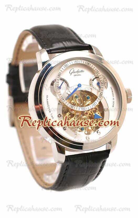 Glashutte Panaomatic Regulator Tourbillon Reloj Réplica