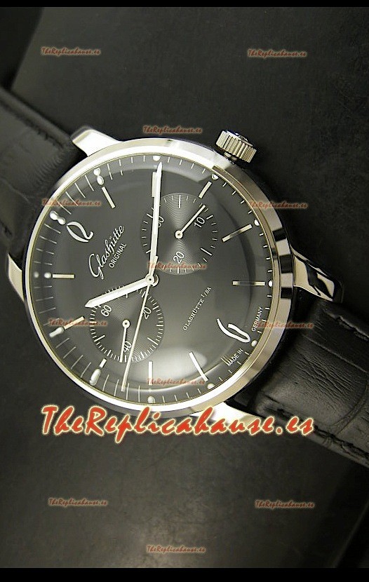 Glashuette Senator Réplica Japonesa con esfera negra