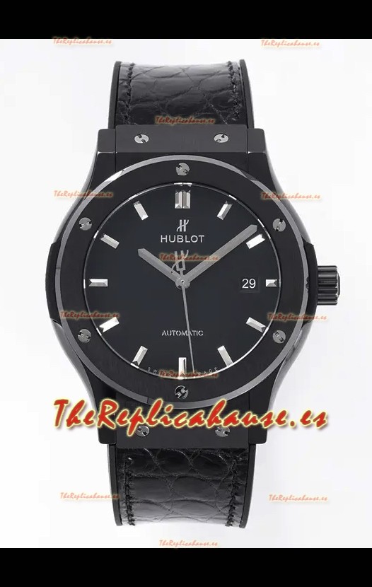 Reloj Hublot Classic Fusion Superclon de 42 mm con caja de cerámica y esfera negra