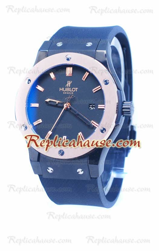 Hublot Classic Fusion Rose Bisel en oro Reloj