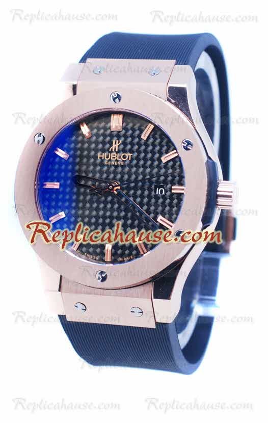 Hublot Classic Fusion Rose Gold Dial de carbono Reloj