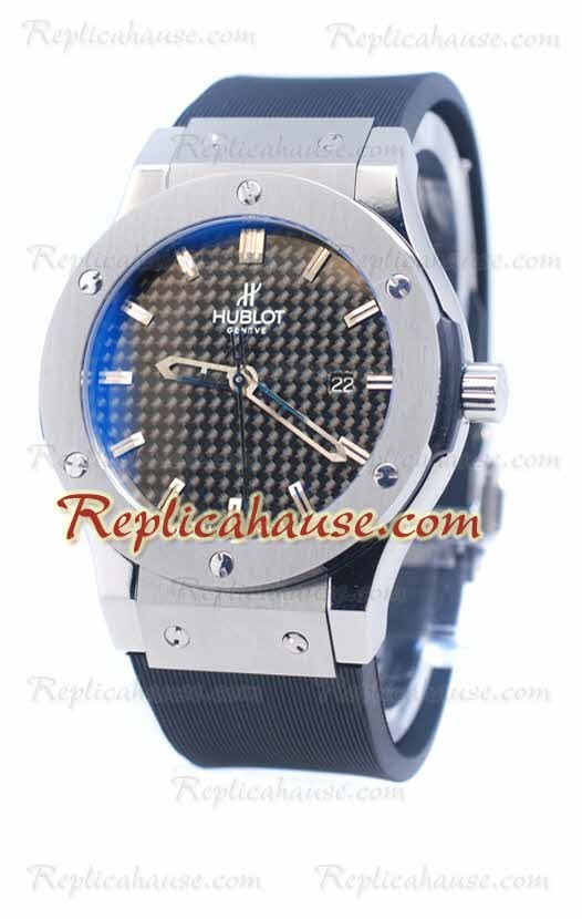 Hublot Classic Fusion Silver Stamped Dial Reloj