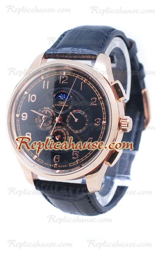 IWC Da Vinci Perpetual Calendar Cronógrafo Gold Reloj