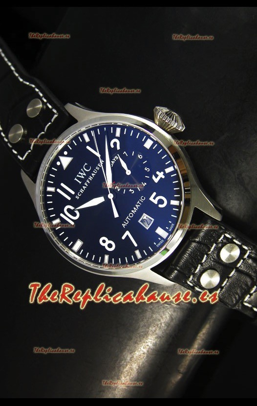 IWC Big Pilot Reloj Suizo Réplica en Dial Negro - Caja versión actualizada