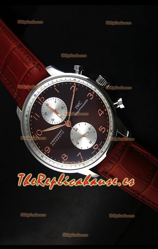IWC Portuguese Cronógrafo Reloj Réplica Suizo en Caja de Acero - Réplica Espejo 1:1