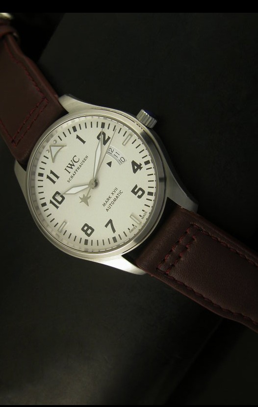 IWC Mark XVII Reloj Suizo de Acero Inoxidable Solido con Dial Blanco