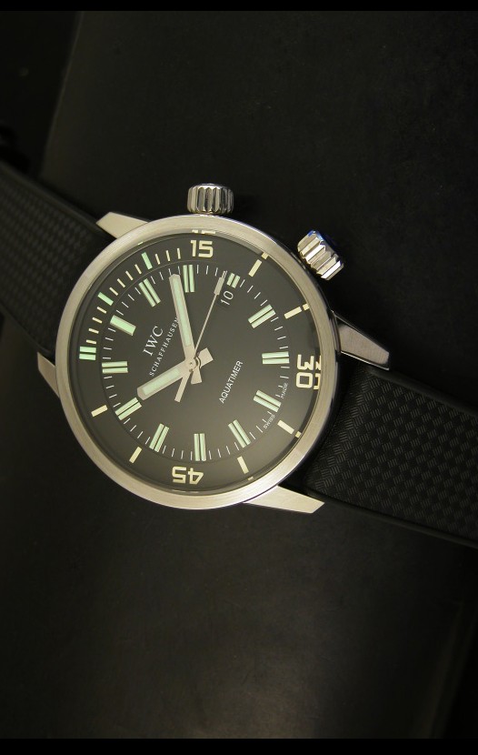 IWC Aquatimer Automatic Vintage 1967 Reloj Suizo Dial Negro