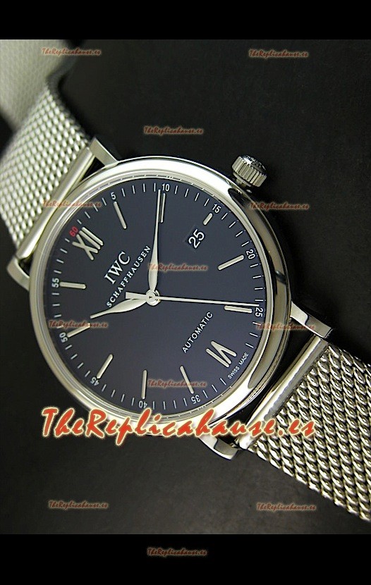 IWC Schaffhausen Réplica suiza en Malla de Acero