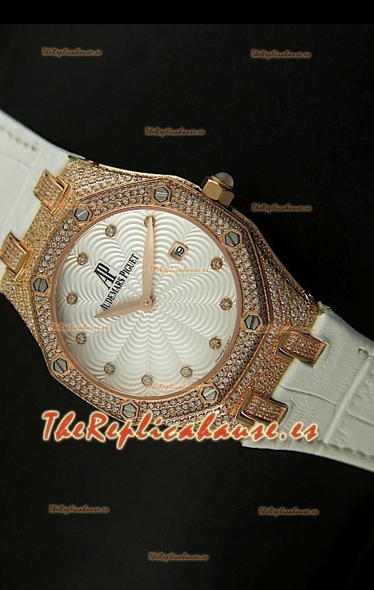 Audemars Piguet Royal Oak, Reloj Réplica de mujer en Caja de Oro Rosado