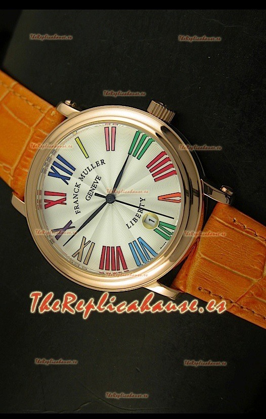 Franck Muller Master of Complications Liberty, Reloj Réplica Japonés caja de Oro Rosado