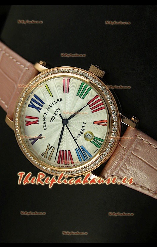 Franck Muller Master of Complications Liberty, Reloj Japonés, correa rosada