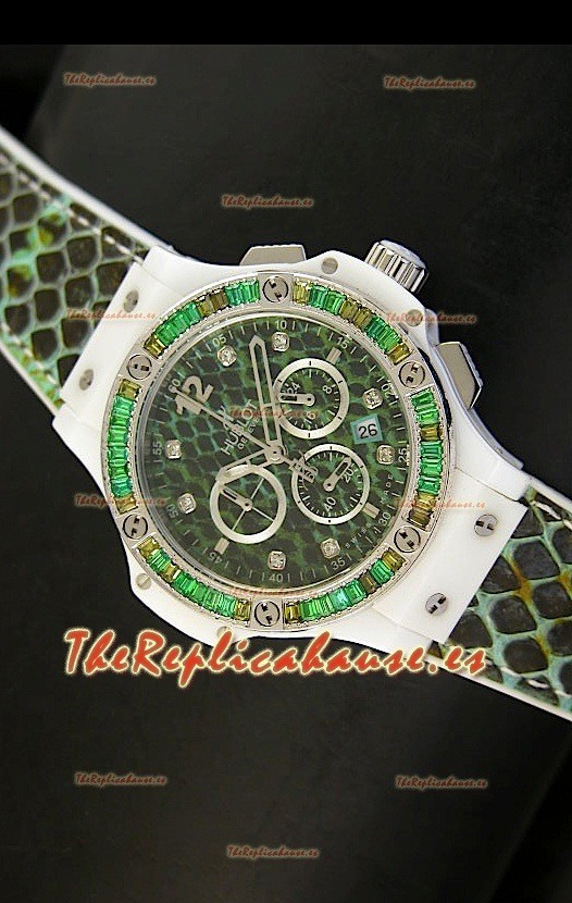 Hublot Big Bang estilo BOA, Dial/Correa Verde, 34MM