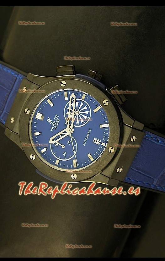 Hublot Classic Fusion Chrono, Reloj Réplica Japonés en Cuarzo, Dial en Azul