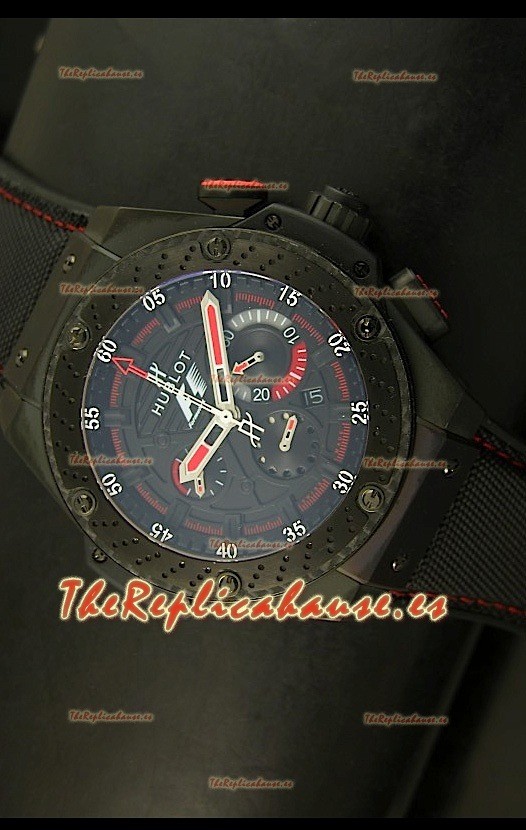 Hublot Big Bang King Power Formula 1, Reloj Suizo caja con recubrimiento PVD, réplica escala 1:1