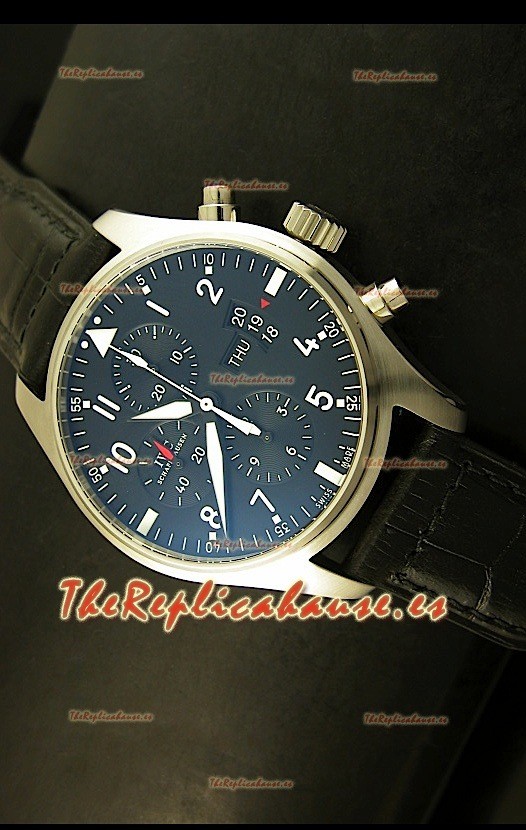 IWC Fliegeruhr, Reloj Suizo cronógrafo, réplica escala 1:1