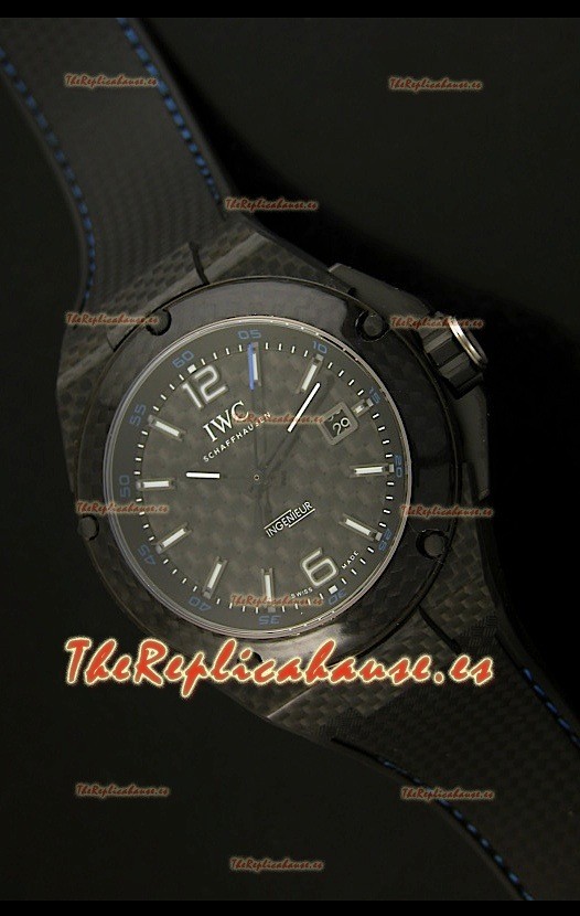 IWC Ingenieur Reloj Réplia Suiza caja de Carbono, Dial de Carbono