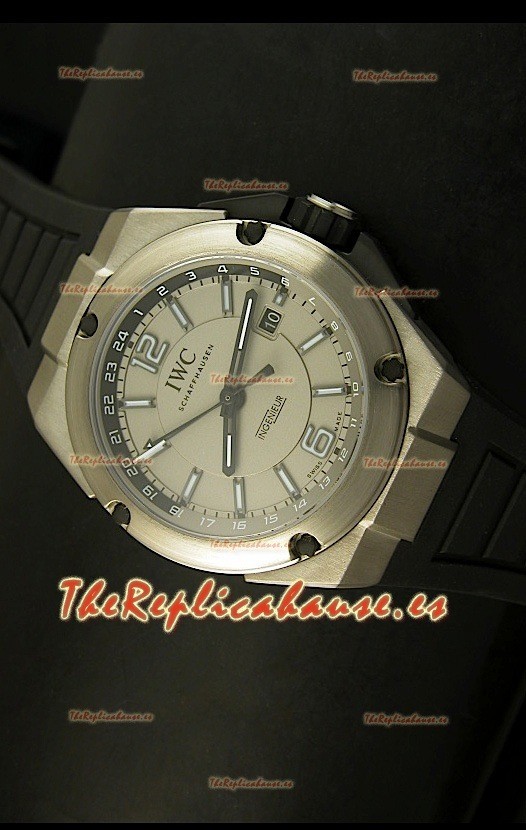 IWC Ingenieur Reloj Réplica Suiza en Titanio Completo, Dial Gris