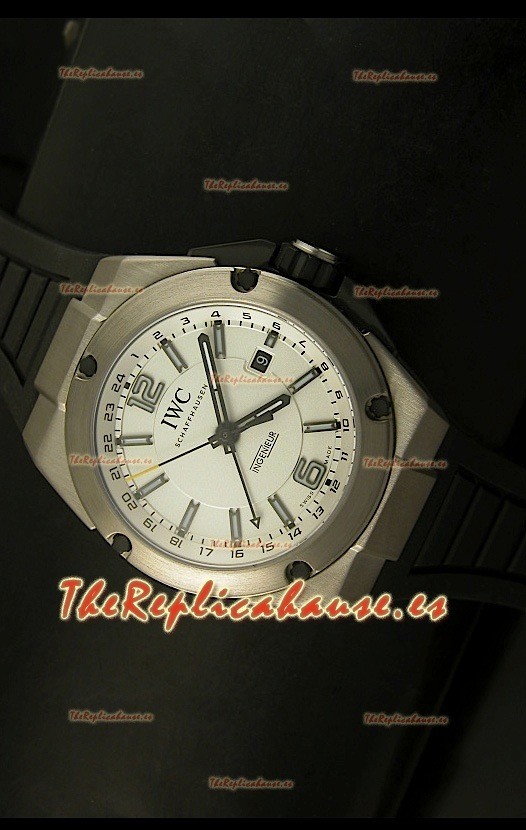 IWC Ingenieur Reloj Réplica Suiza en Titanio Completo, Dial Blanco