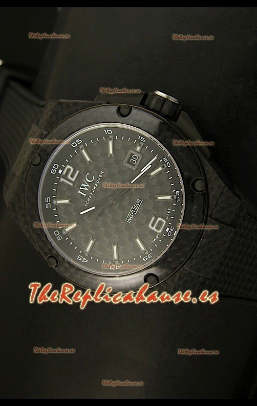 IWC Ingenieur Reloj Réplia Suiza caja de Carbono, Dial de Carbono