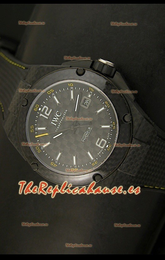 IWC Ingenieur Reloj Réplia Suiza caja de Carbono, Dial de Carbono