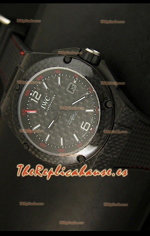 IWC Ingenieur Reloj Réplia Suiza caja de Carbono, Dial de Carbono