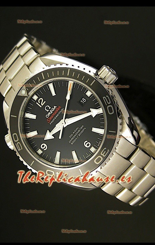 Omega Seamaster Planet Ocean, Reloj Suizo en CERÁMICA, 45MM, réplica en escala 1:1