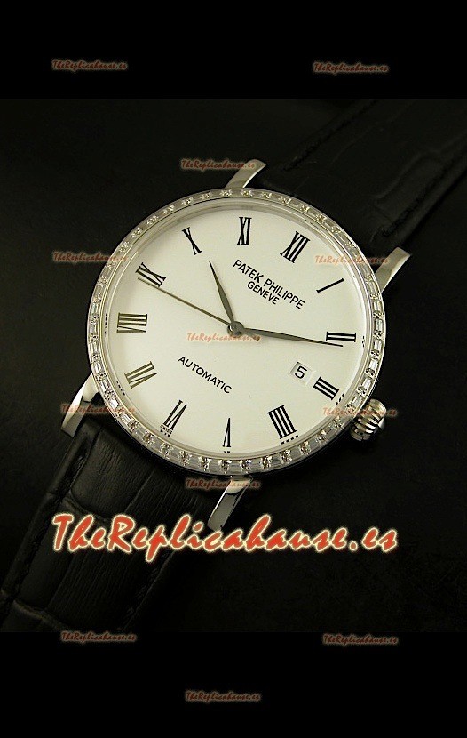 Patek Philippe Calatrava 5120 Reloj Réplica Suiza en Acero - Horas en Números Romanos
