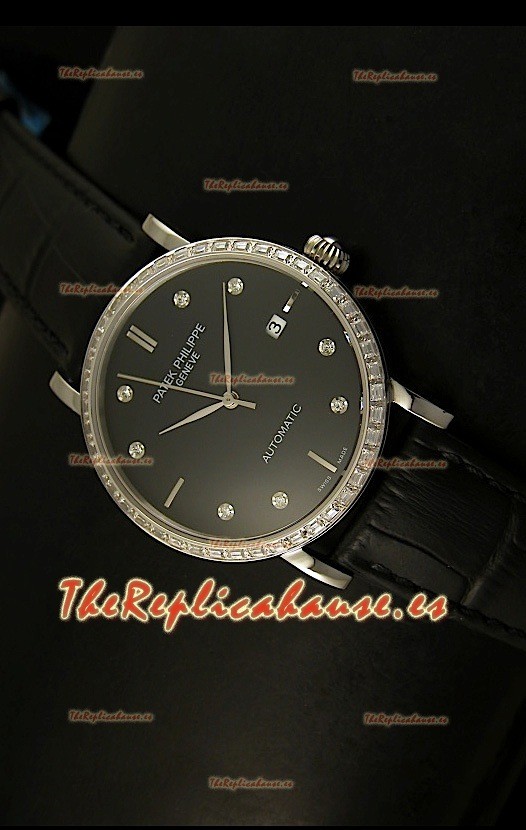 Patek Philippe Calatrava 5298 Reloj Réplica Suiza en Acero - Horas en Diamantes